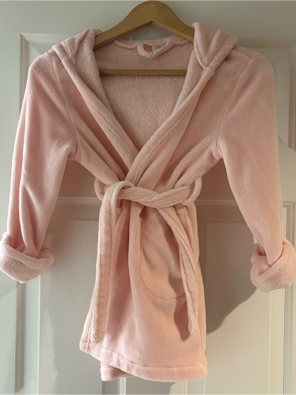 Gap Kids Soft Plush Hooded Robe - Pink